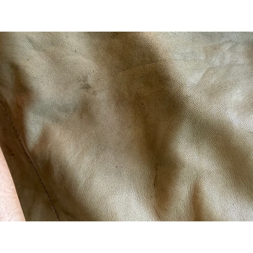 Rag & Bone Olive Green Lambs Leather Shorts - Picture 7 of 8